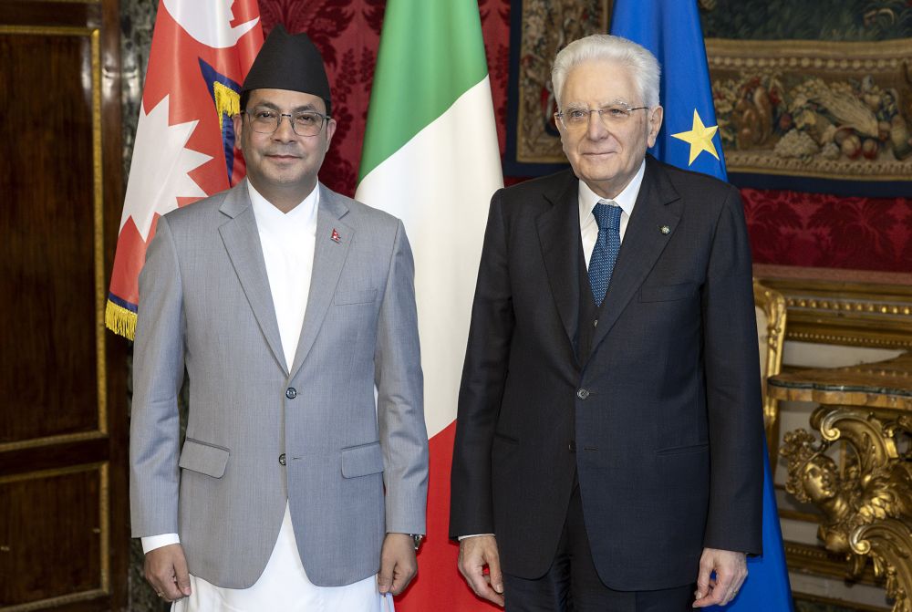 Presidente Sergio Mattarella con Rasam Prasam Subedi, nuovo Ambasciatore del Nepal