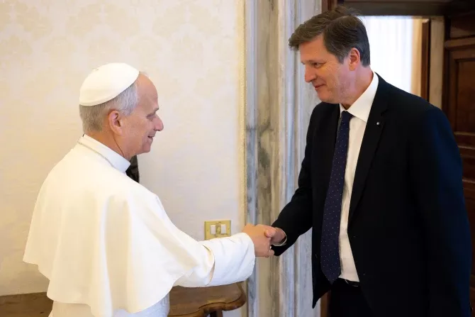 Amb. Eduard Habsburg si congeda da Papa Leone XIV - foto: Vatican Media