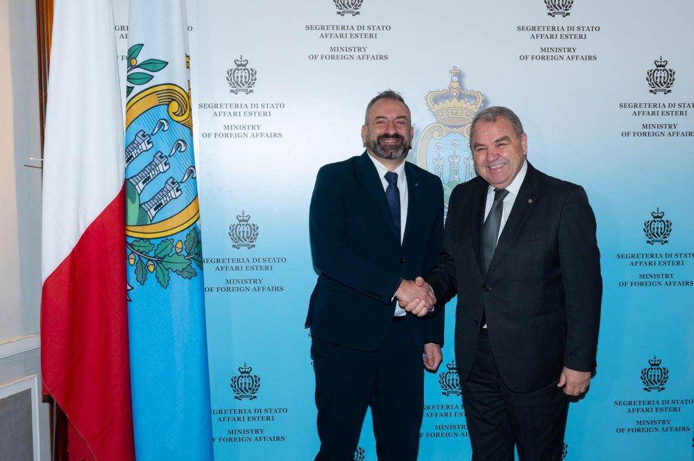 On. Farrugia con Bagni in visita a San Marino - foto: Segreteria di Stato