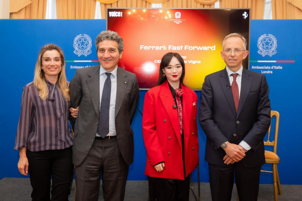 Amb. Cassese a evento &ldquo;Ferrari: Fast Forward&rdquo; con ceo Benedetto Vigna - foto: Ambasciata