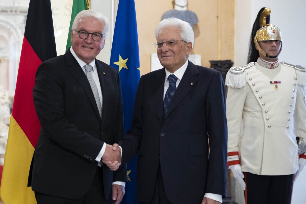 I presidenti Frank-Walter Steinmeier e Sergio Mattarella