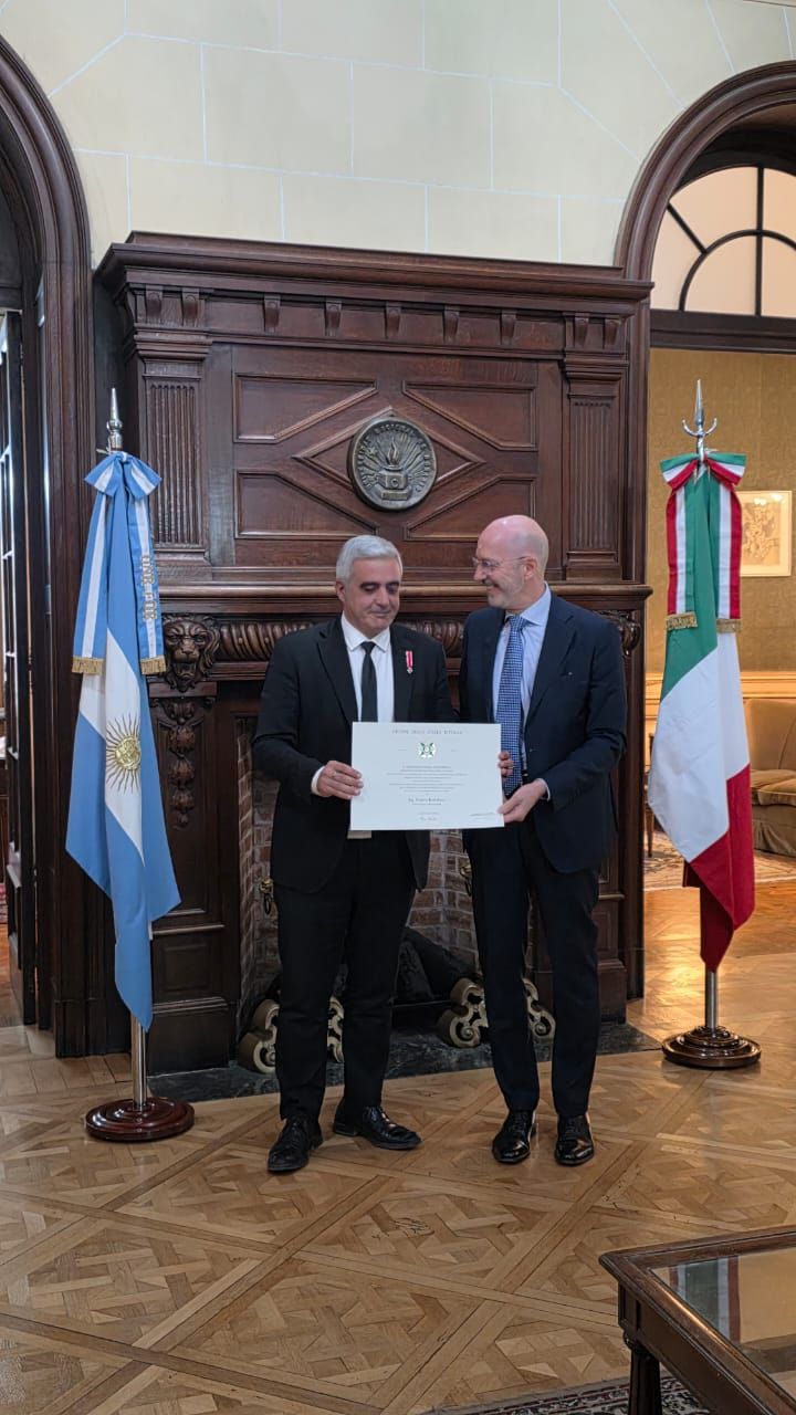 Argentina: amb. Nicoletti con il Rettore dell'ateneo di Rosario - foto: Ambasciata