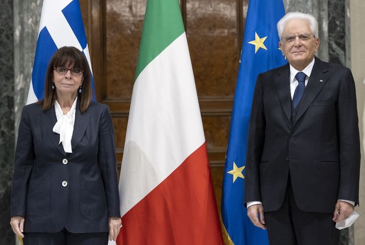 I presidenti della Repubblica Italiana e Greca (foto Quirinale)