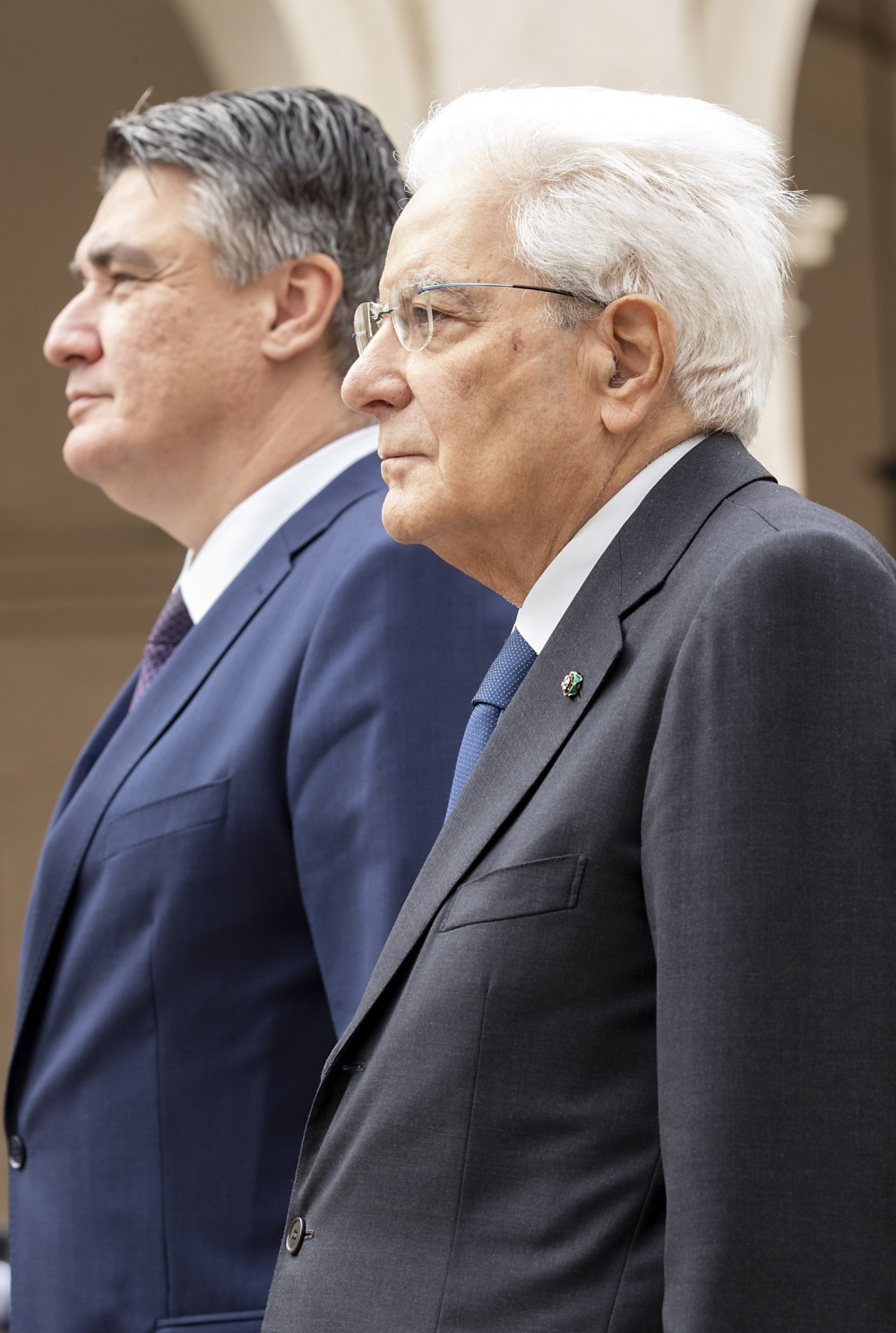 Il presidente Sergio Mattarella con il presidente della Repubblica di Croazia, Zoran Milanovic
