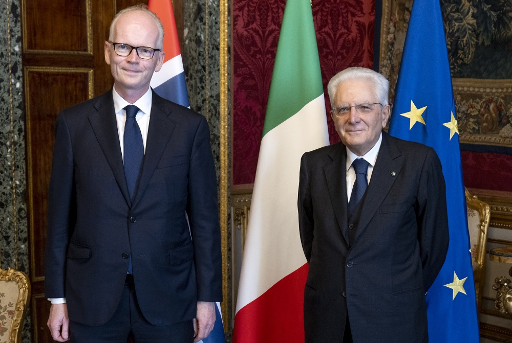 Presidente Mattarella con Johan Vibe, nuovo Ambasciatore del Regno di Norvegia