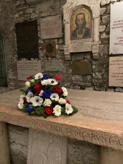 la tomba di San Cirillo nella Basilica di San Clemente a Roma