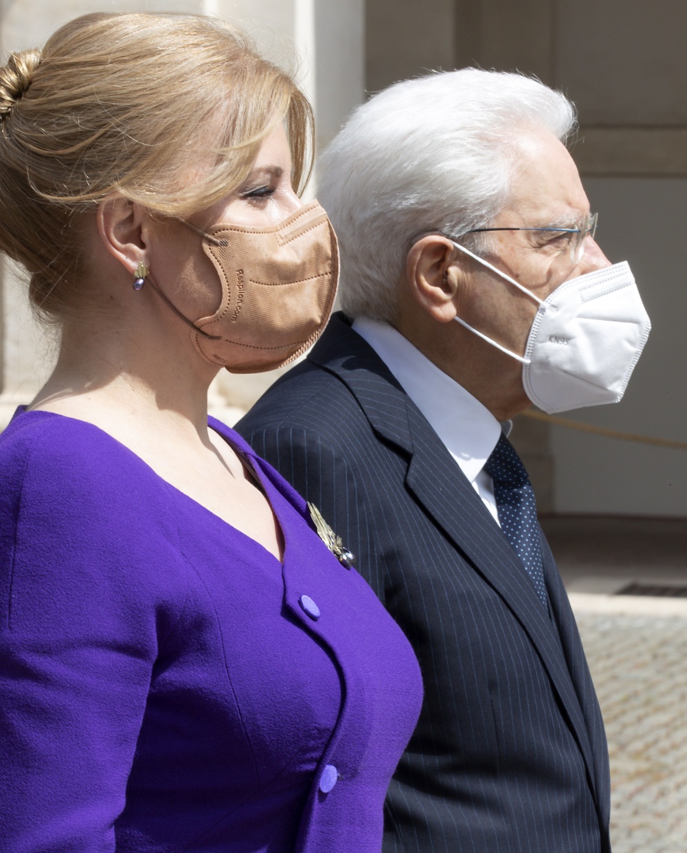 Presidente Sergio Mattarella con Zuzana Čaputov&aacute;, presidente della Repubblica Slovacca