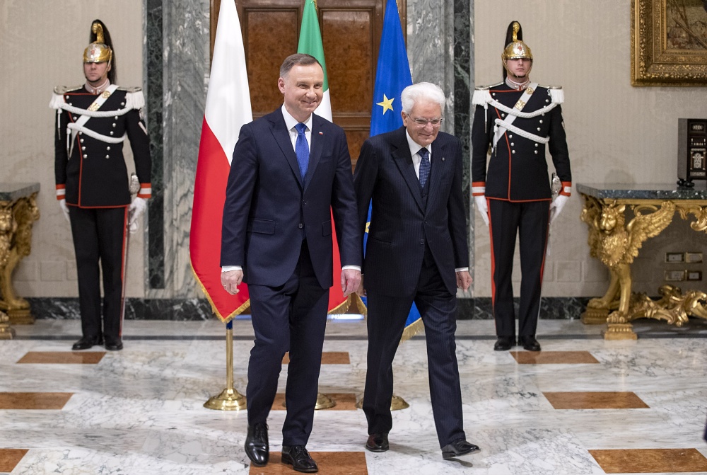 I presidenti Mattarella e Duda (foto Quirinale)
