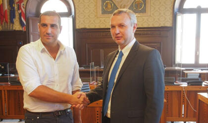 Amb. Yaroslav Melnyk con il Sindaco di Ravenna - foto di Massimo Fiorentini