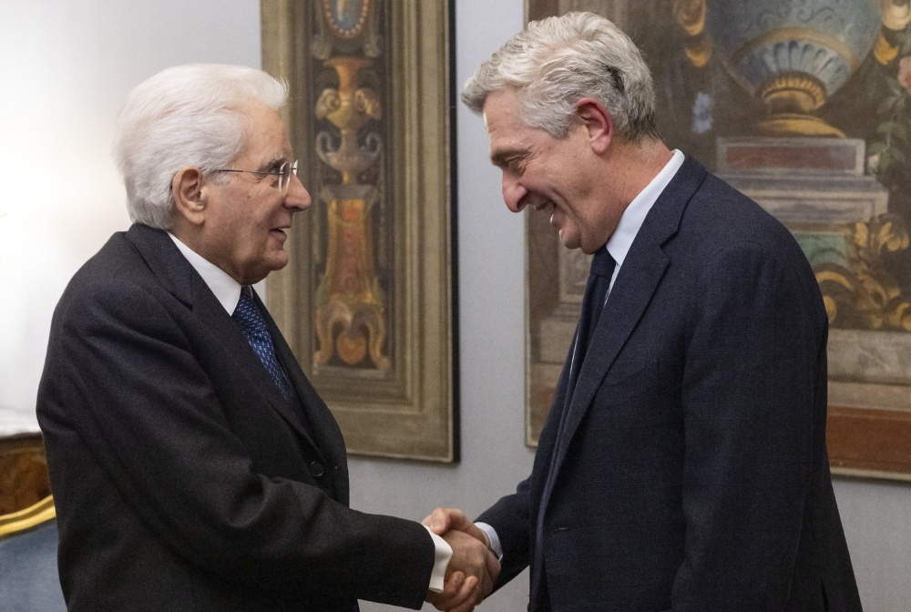 Presidente Sergio Mattarella con Filippo Grandi, Rappresentante ONU per i rifugiati (Quirinale)