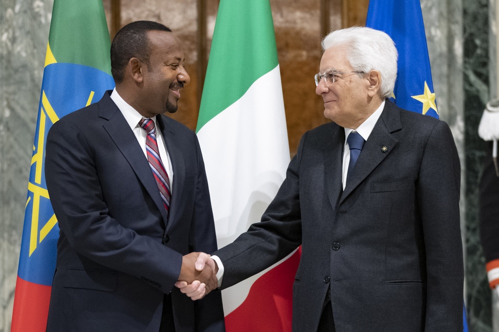 Presidente Mattarella con Abiy Ahmed Ali, Primo Ministro di Etiopia (foto Quirinale)