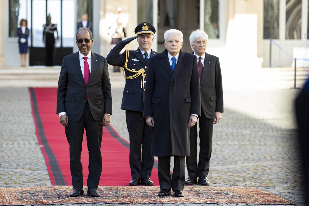 Sergio Mattarella e Hassan Sheikh Mohamud, presidente della Repubblica di Somalia (foto Quirinale)