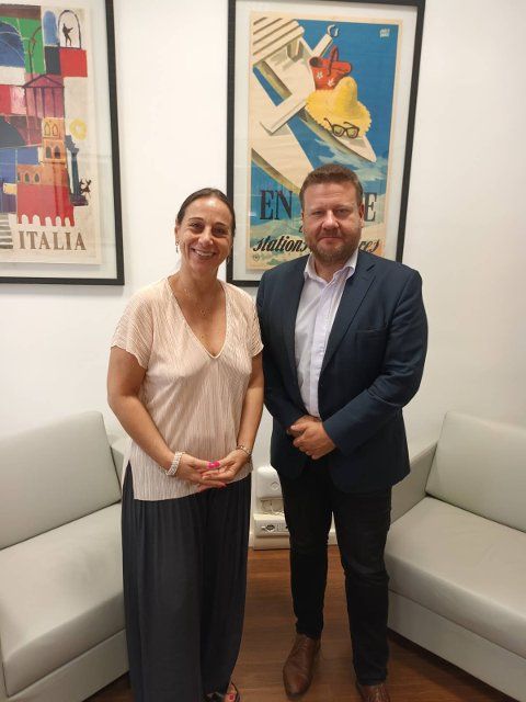 Viceministro Fluxa con presidente dell'ENIT, Alessandra Priante