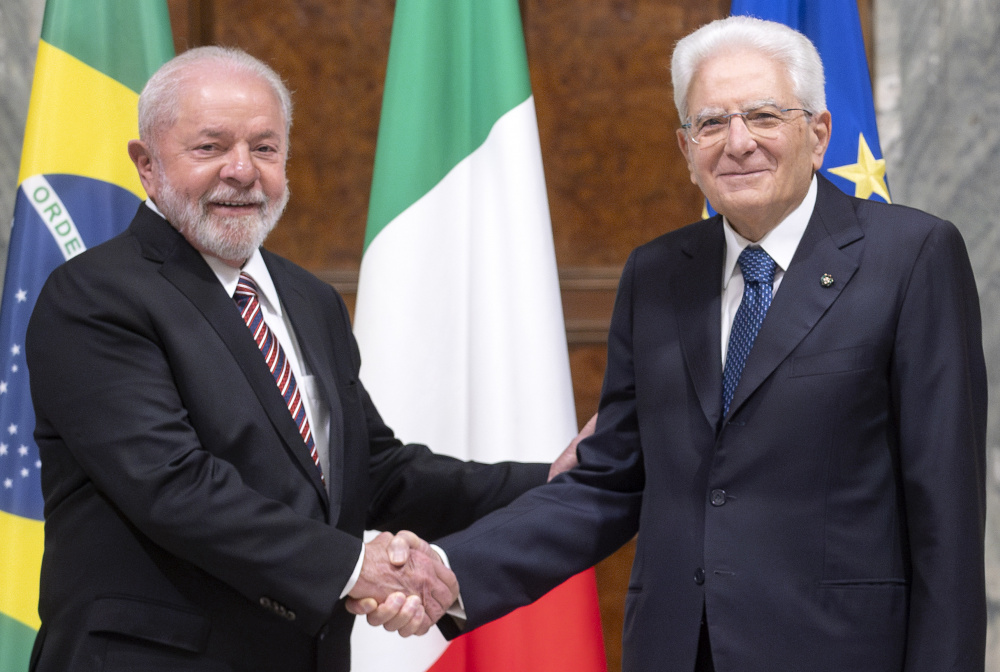 Sergio Mattarella con il presidente della Repubblica Federativa del Brasile, Luiz Ignácio Lula da Silva