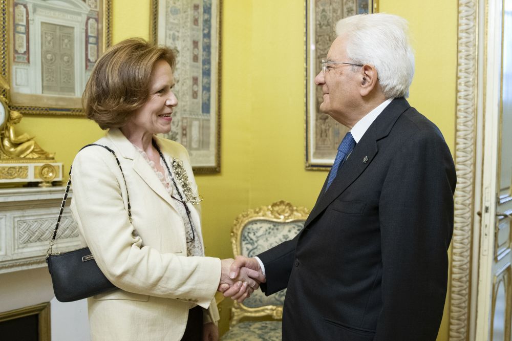 Il presidente Mattarella riceve Síofra O'Leary, presidente della Corte Europea dei Diritti dell'Uomo
