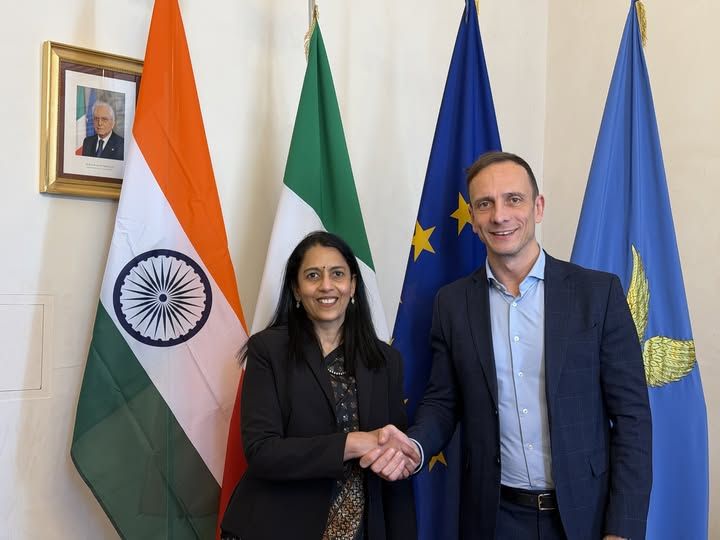 Amb. Vani Rao e Massimiliano Fedriga, governatore del Friuli Venezia Giulia