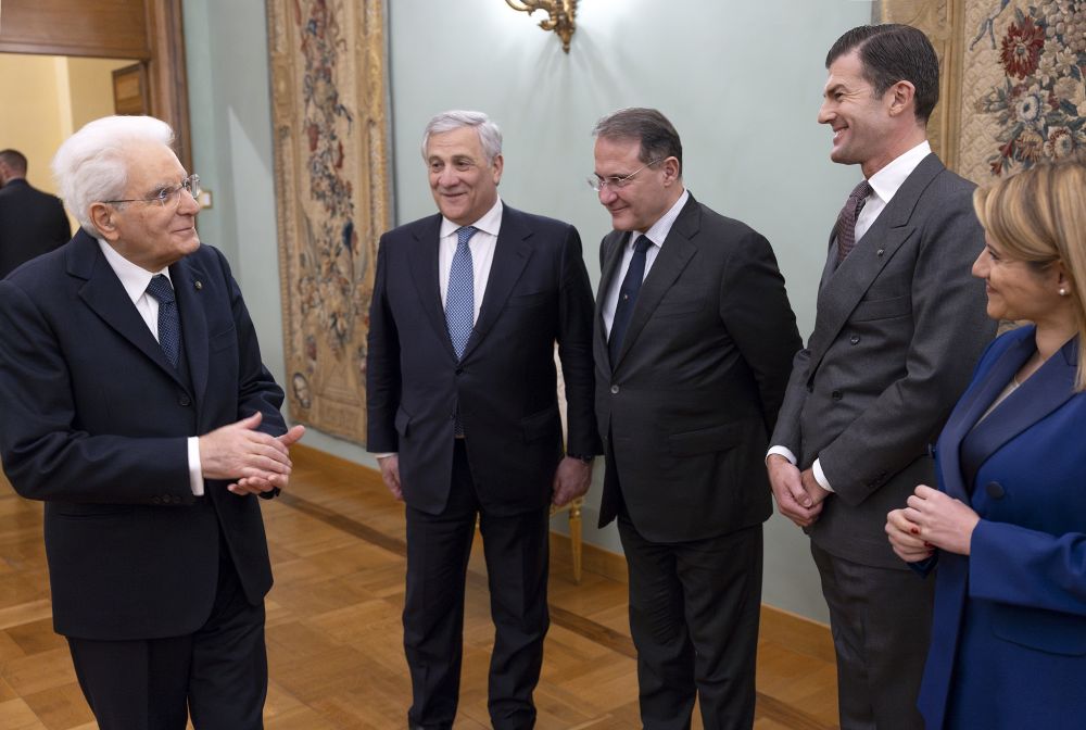 Presidente Mattarella con ministro Tajani e vertici politici della Farnesina