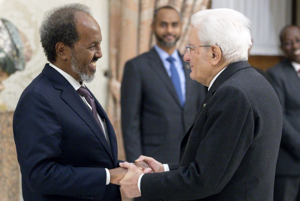 Mattarella con Hassan Sheikh Mohamud, presidente della Somalia