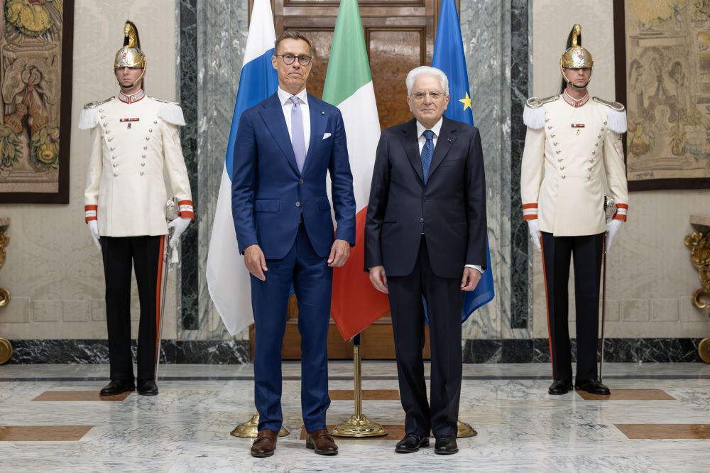 Presidente Sergio Mattarella con Alexander Stubb, presidente della Repubblica di Finlandia (foto Quirinale)