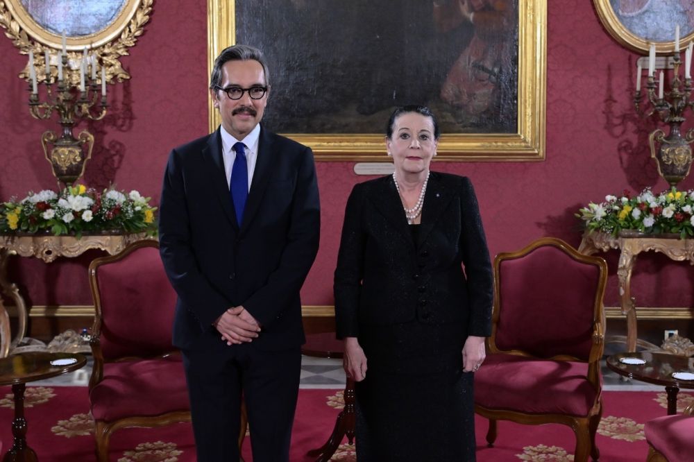 Amb. Genaro Lozano presenta credenziali a Presidente di Malta, Myriam Spiteri Debono