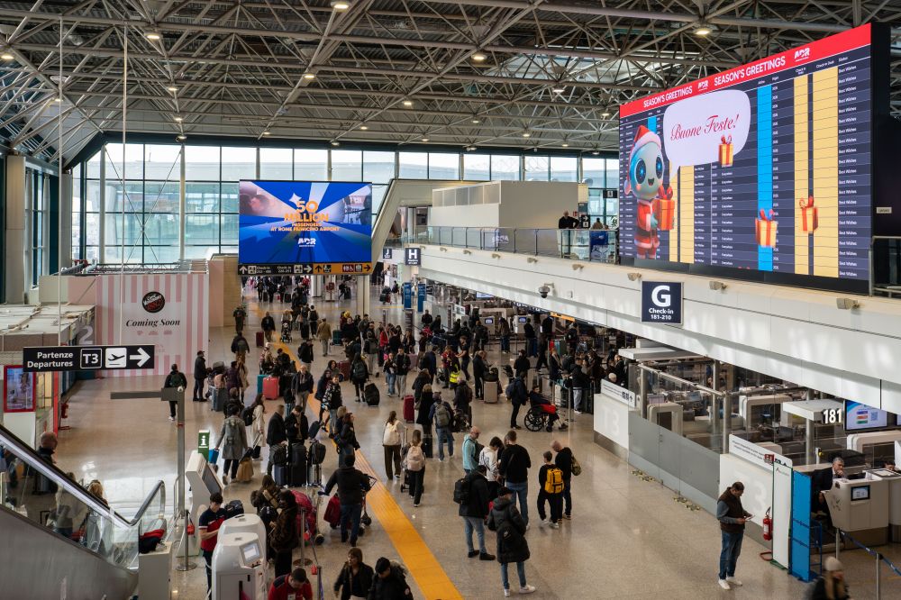 Aeroporto Fiumicino supera 50 milioni passeggeri in un anno - foto: ADR