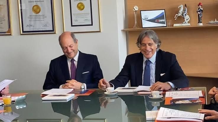 Prof. Massimo Maria Caneva con amb. Riccardo Guariglia, segretario generale Farnesina