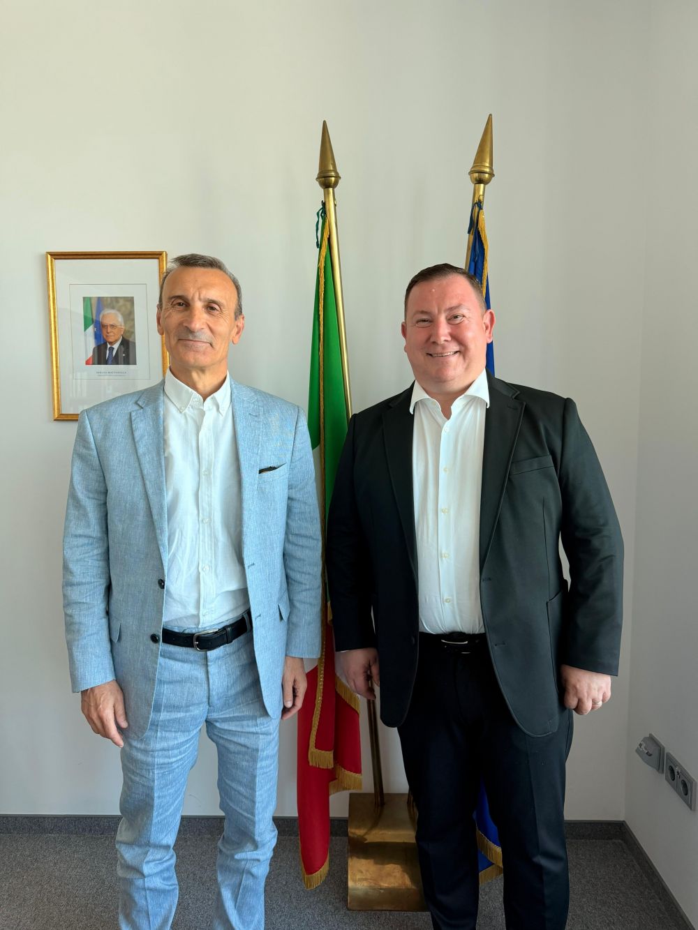 L'amb Paolo Trichilo riceve Marin Corva, nuovo deputato minoranza italiana e neo presidente UI - foto: AMbasciata