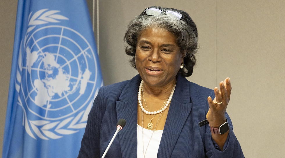 La nuova ambasciatrice degli Stati Uniti all’ONU, Linda Thomas-Greenfield (EPA/JUSTIN LANE)