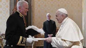 Amb Christopher John Trott con Papa Francesco (foto Vatican News)