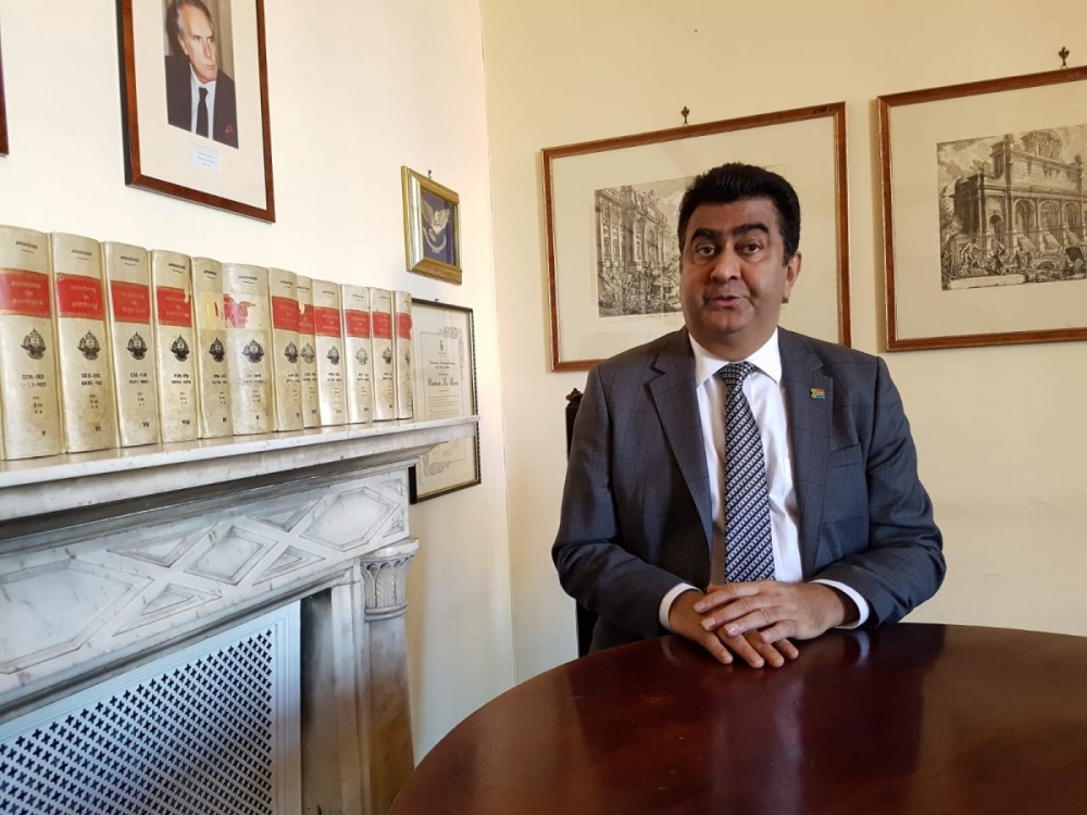 L'ambasciatore del Sud Africa in Italia, prof. Shirish M. Soni