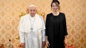 Amb. Manuela Leimgruber con Papa Francesco (Vatican Press)