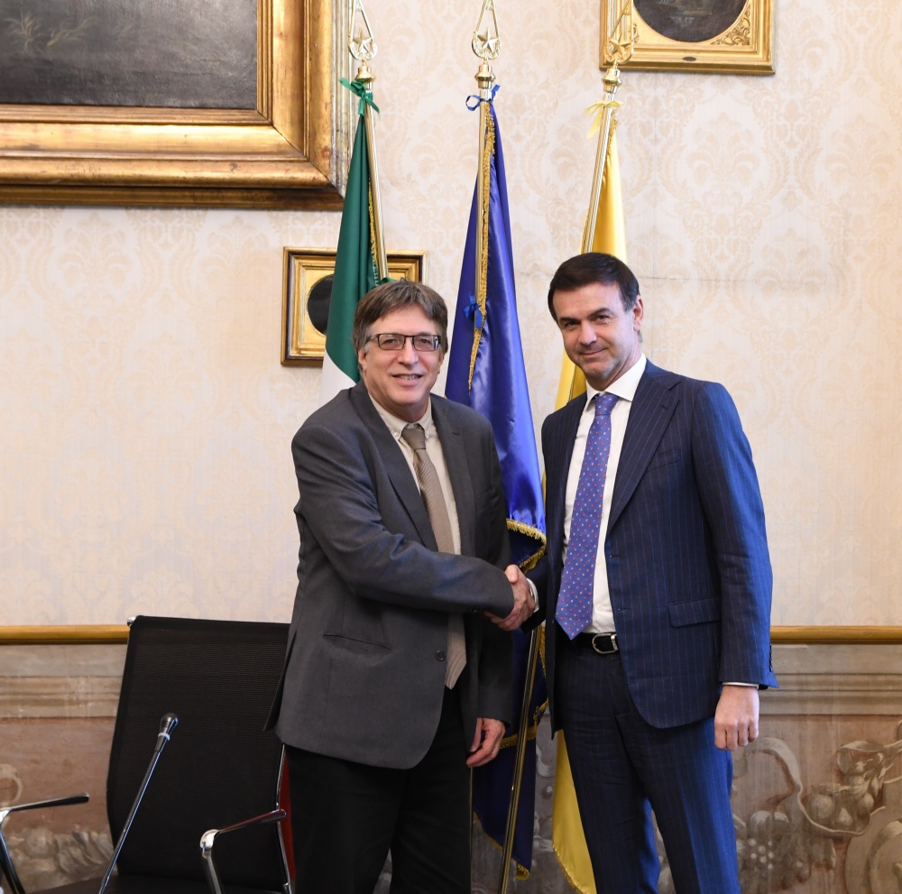 Presidente Coldiretti Ettore Prandini con nuovo ambasciatore di Israele, Alon Bar