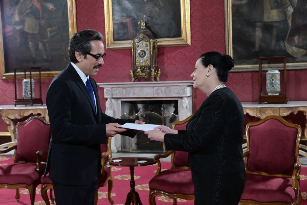 Amb. Genaro Lozano presenta credenziali a Presidente di Malta, Myriam Spiteri Debono