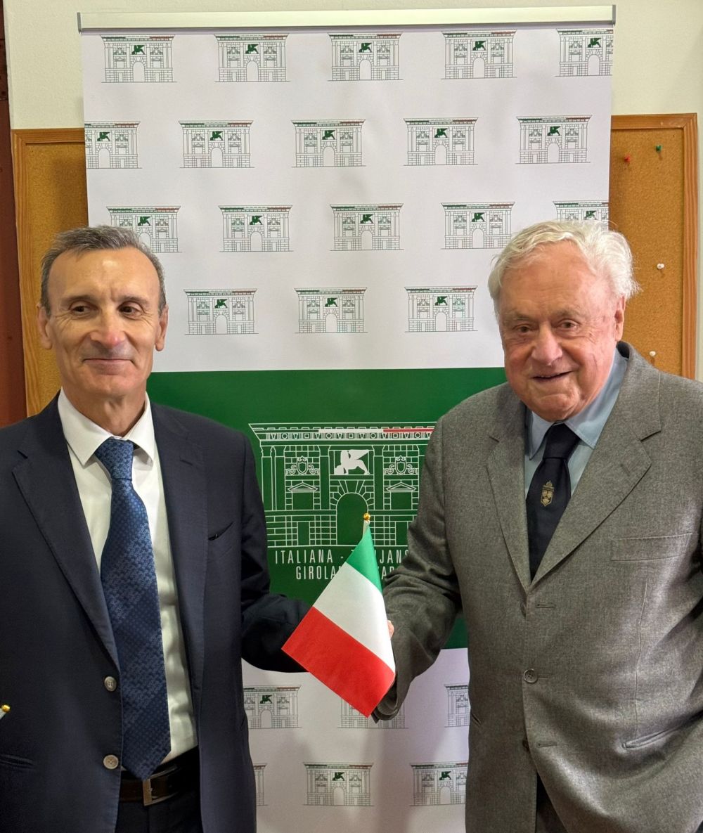 L'amb. Paolo Trichilo con Toni Concina, presidente degli Esuli Dalmati- foto: Ambasciata