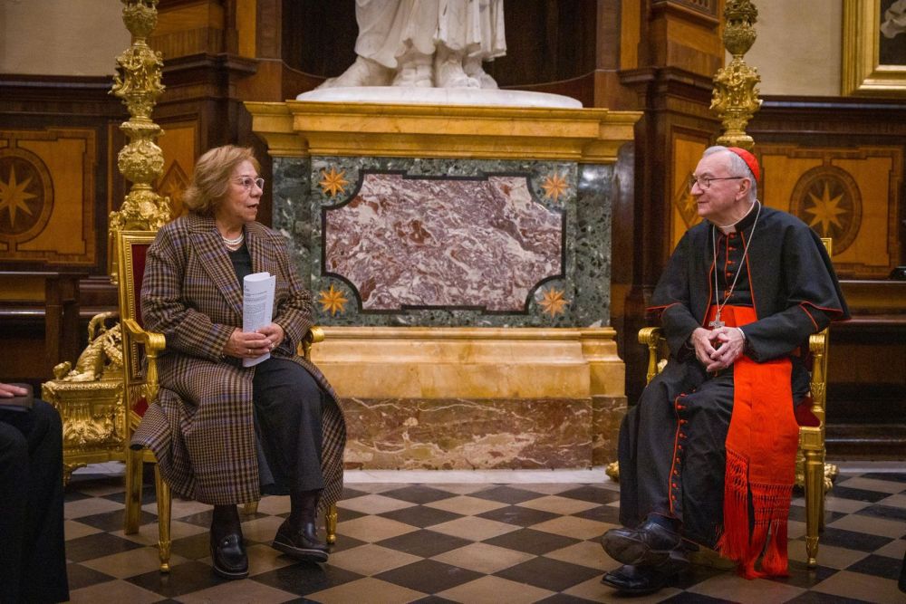 Ministro degli Esteri della Colombia, Rosa Yolanda Villavicencio, con il card. Pietro Parolin - foto: Ambasciata di Colombia