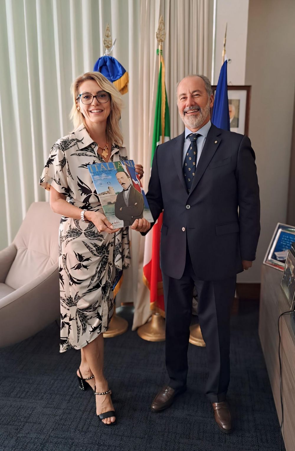 Licia Colombo e l'amb. Quierolo Palmas