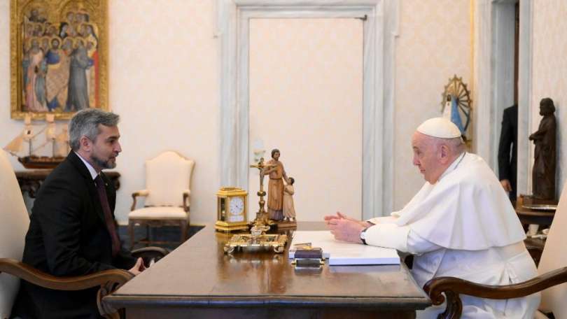 Il Papa e il presidente del Paraguay - Foto: Vatican Media / ACI group
