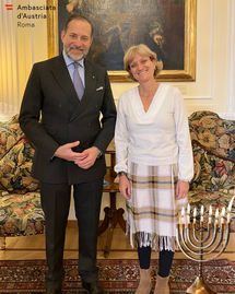 Amb. Michael Rendi con Noemi Di Segni - foto: Ambasciata