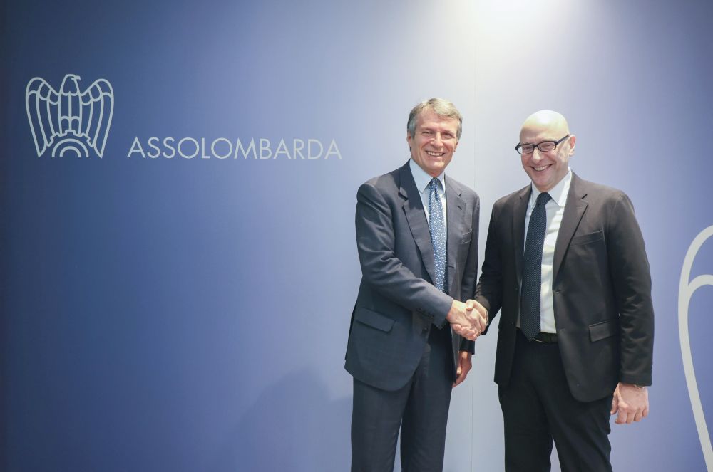 Da sx: Alessandro Spada, presidente Assolombarda, e Mario Vattani, Commissario Expo 2025 Osaka