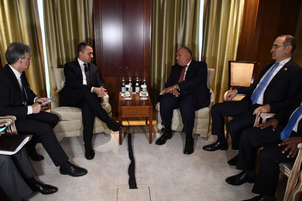 Il ministro Di Maio con il suo omologo egiziano