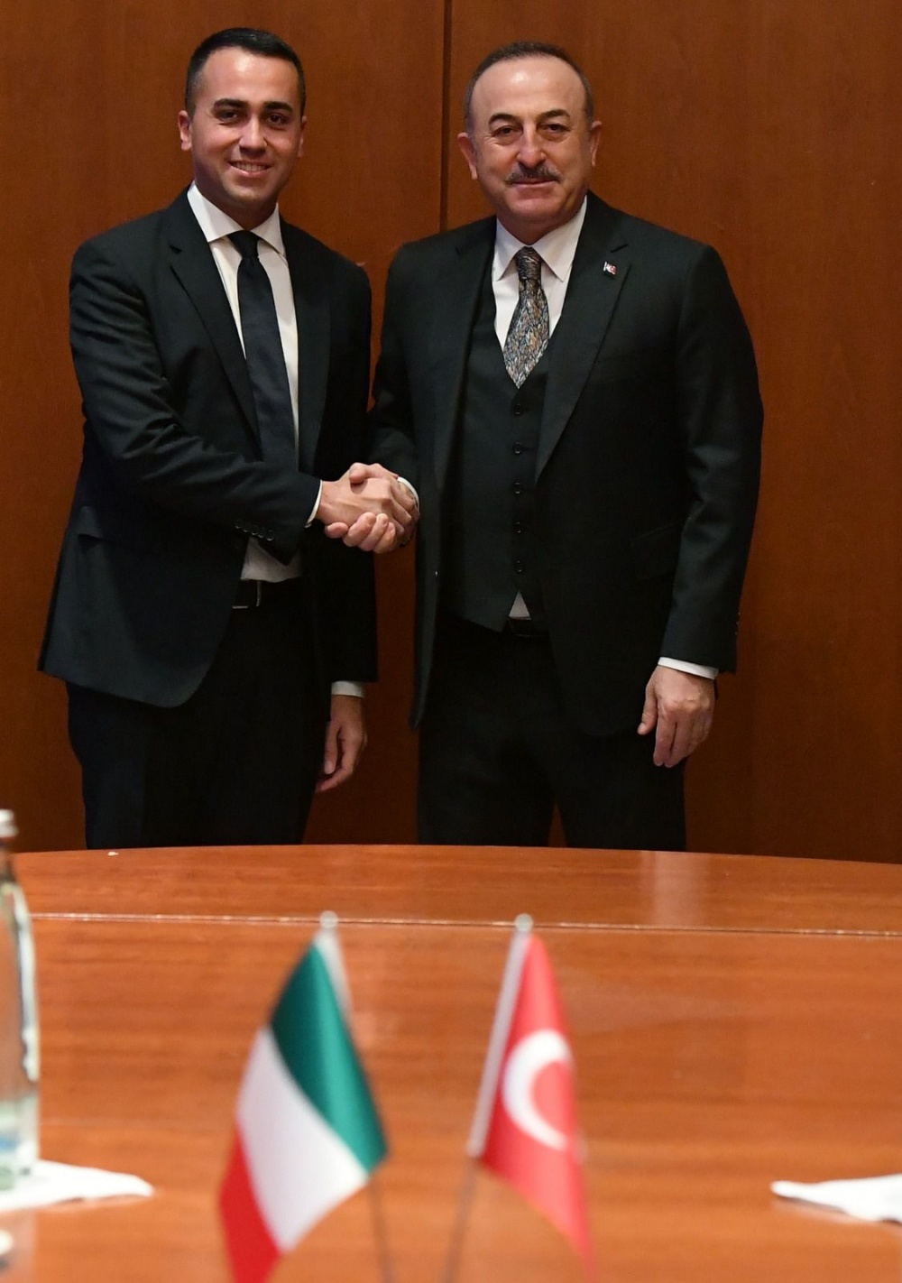 Il ministro Di Maio con il suo omologo turco