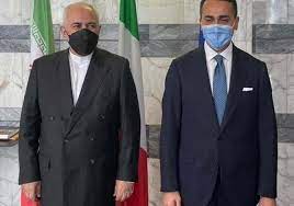 Il ministro degli Esteri dell'Iran, Mohammad Javad Zarif, con il ministro degli Affari Esteri e della Cooperazione Internazionale, Luigi Di. Maio