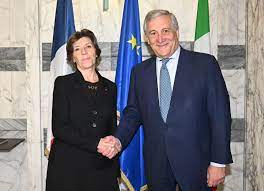 Incontro tra i ministri Tajani e Colonna (foto Farnesina)