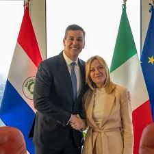 Giorgia Meloni e Santiago Peña Palacios, presidente del Paraguay - foto: PCM