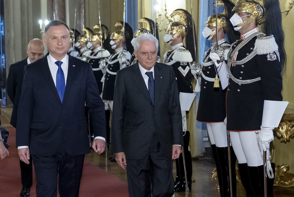 Presidente Sergio Mattarella con il presidente della Repubblica di Polonia, Andrzej Duda