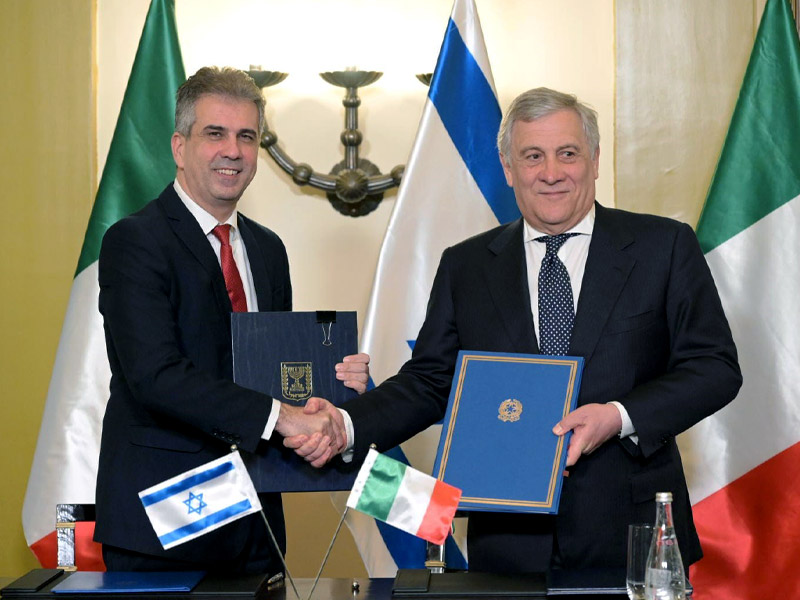 I ministri Antonio Tajani e Eli Cohen
