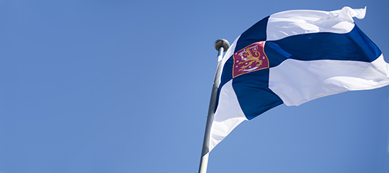 La bandiera Finlandese