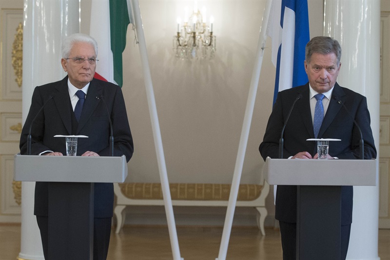 I presidenti della Repubblica dei Finlandia e Italia