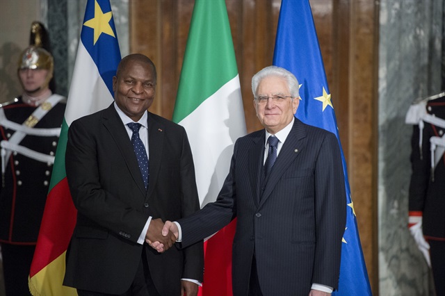 Il Presidente Sergio Mattarella incontra il Presidente della Repubblica Centrafricana, Faustin - Archange Touadéra