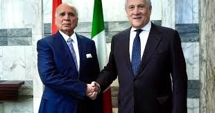 I ministri Antonio Tajani e Fuad Hussein